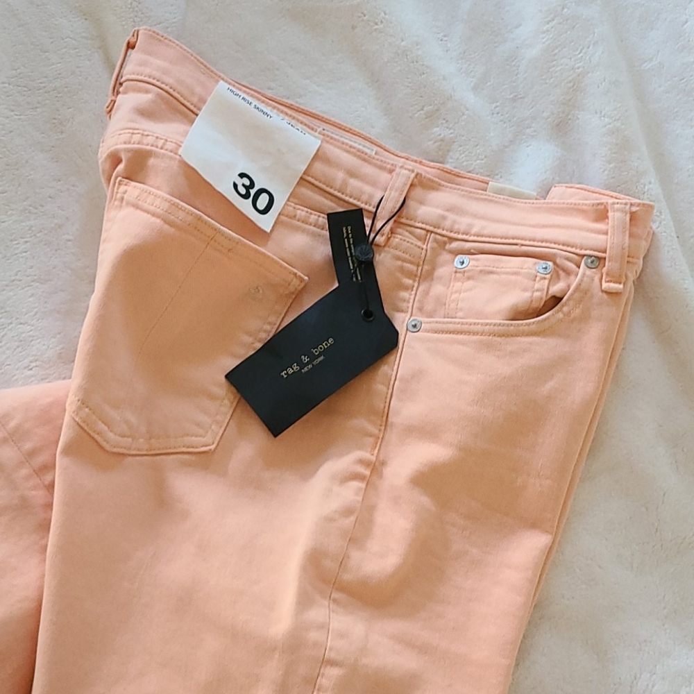 Peach rag and bone jeans